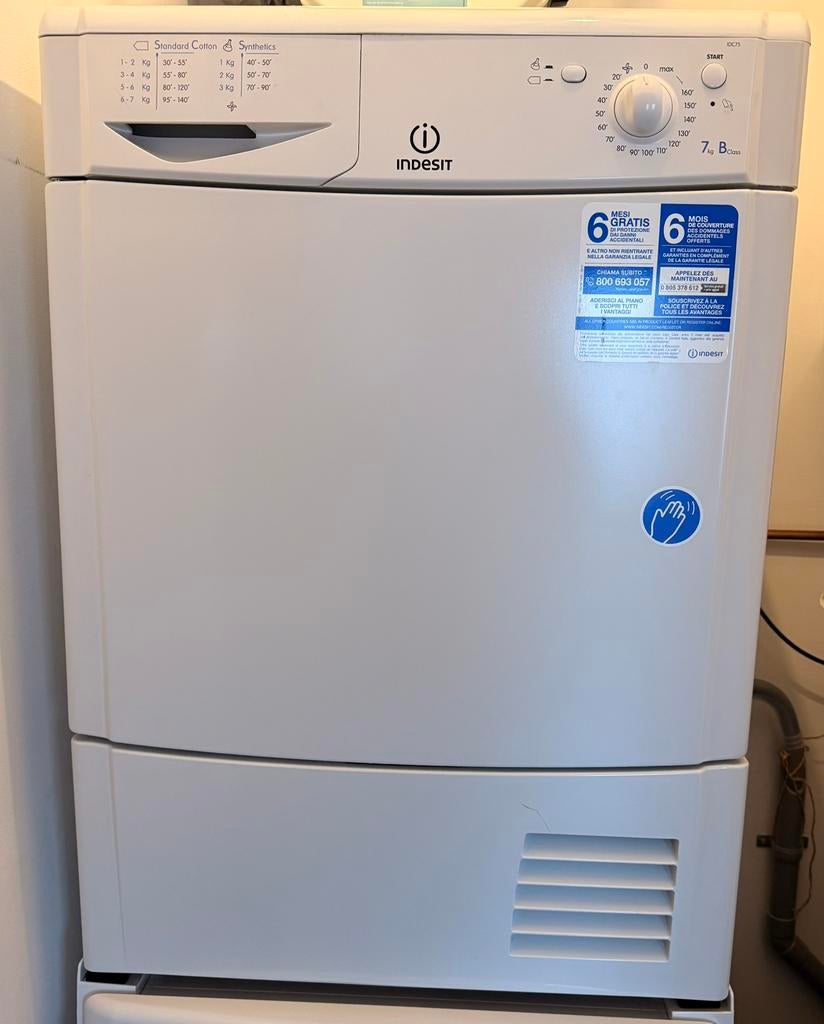 Indesit Wasdroger - Maakt Geluid, Witgoed en Apparatuur, Wasdrogers, Ophalen, 6 tot 8 kg, Gebruikt, Voorlader