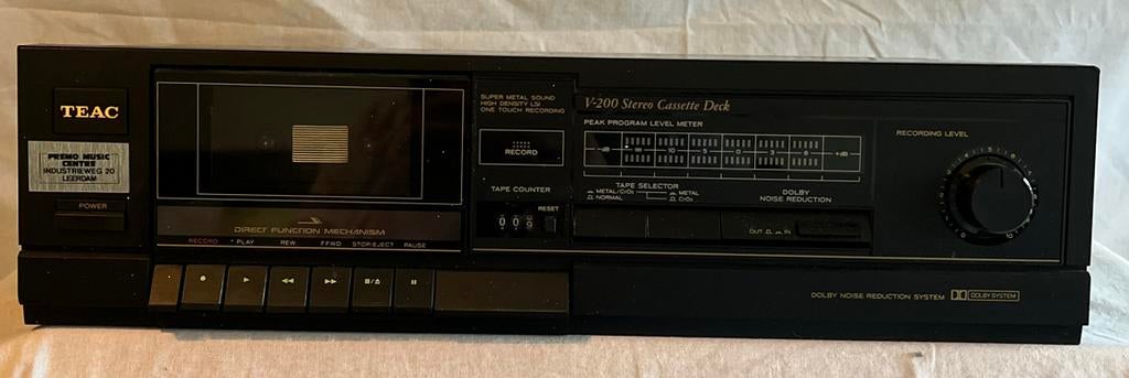 TEAC V-200 Cassettedeck - Ter reparatie/Voor Onderdelen, Audio, Tv en Foto, Cassettedecks, Ophalen of Verzenden, Enkel, Overige merken