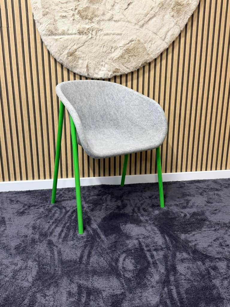 6x Vergaderstoel De vorm LJ1 | duurzaam design, Ophalen of Verzenden, Gebruikt, Grijs, Vijf, Zes of meer stoelen