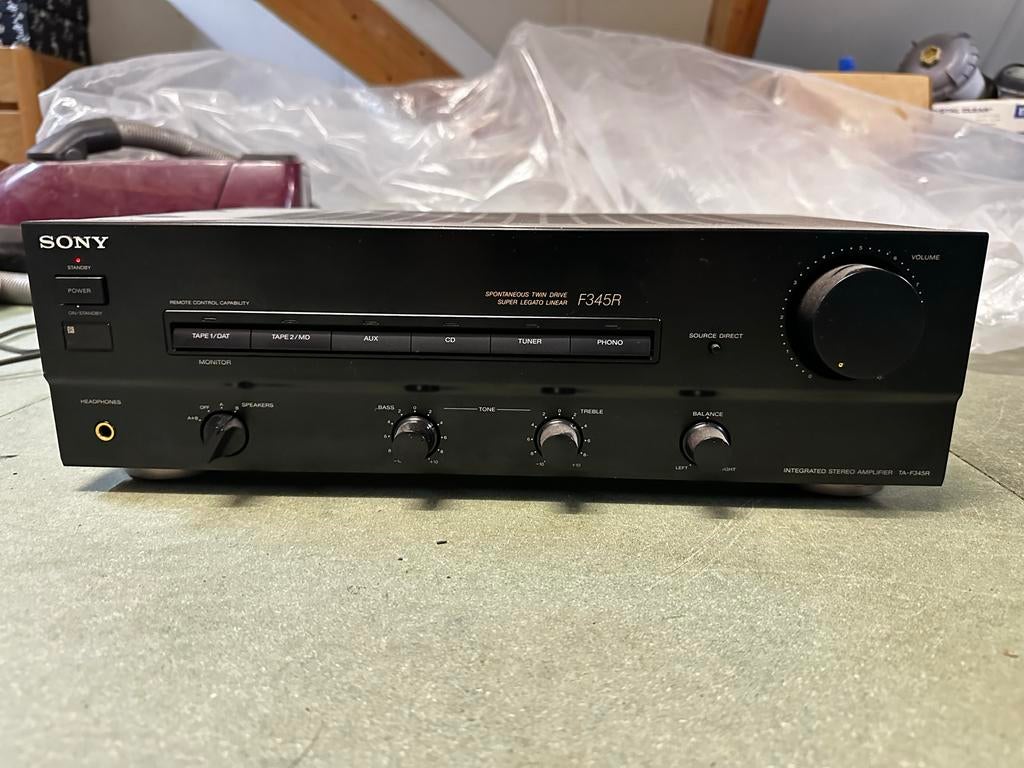 Sony F345R Versterker - Goed Werkend!, Ophalen of Verzenden, Gebruikt