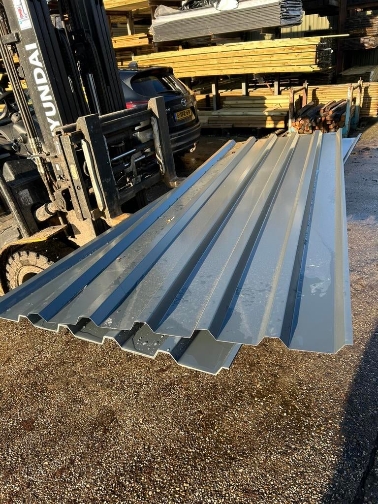 2e keus Antraciet damwand dak en wand profiel, Kunststof, Nieuw, 15 m² of meer, Grijs