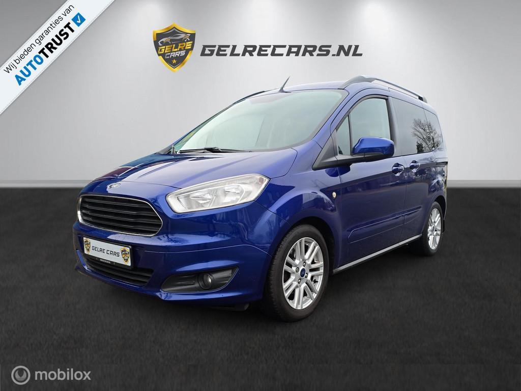 Ford Tourneo Courier 1.0 Titanium TOPSTAAT, Auto's, Ford, Voorwielaandrijving, Gebruikt, Zwart, Blauw