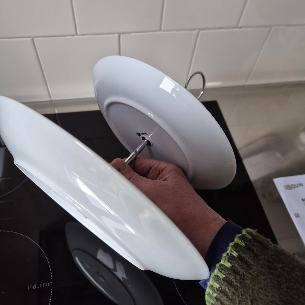 Etagere kleur LIla, tekst paars, taartplateau 27,5 cm bord, Huis en Inrichting, Ophalen of Verzenden, Zo goed als nieuw