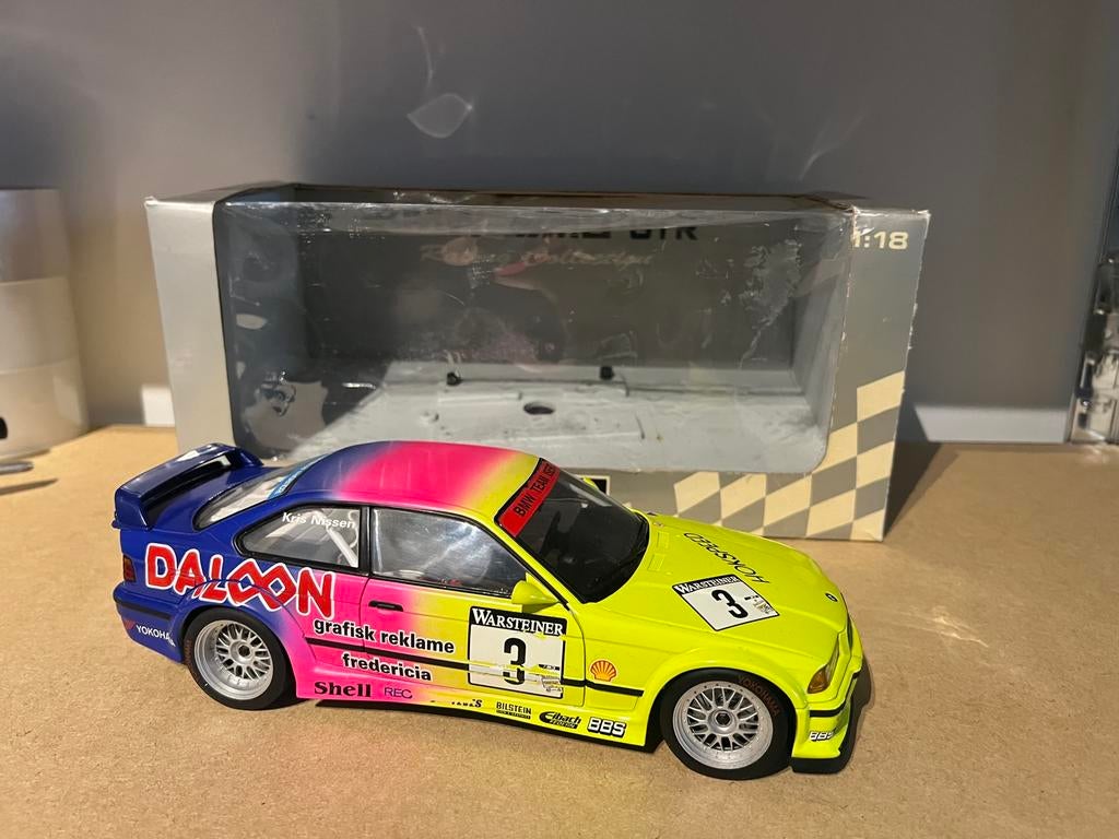BMW M3 GTR E36 1:18 UT models, Ophalen, Zo goed als nieuw, UT Models