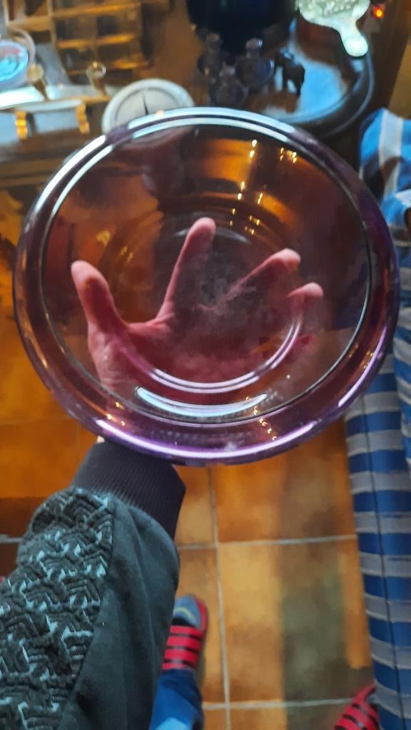 A D Copier paarse drijfschaal unica glasfabriek leerdam, Ophalen of Verzenden