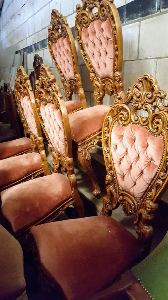 6 barok eetkamers stoelen, Ophalen