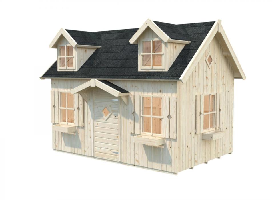 Speelhuis | Zeer ruim, met verdieping | Type Libelle Premium, Safari speelhuisjes, Groenestraat 34, 6669DS Dodewaard, Mail@wellestuinhout.nl