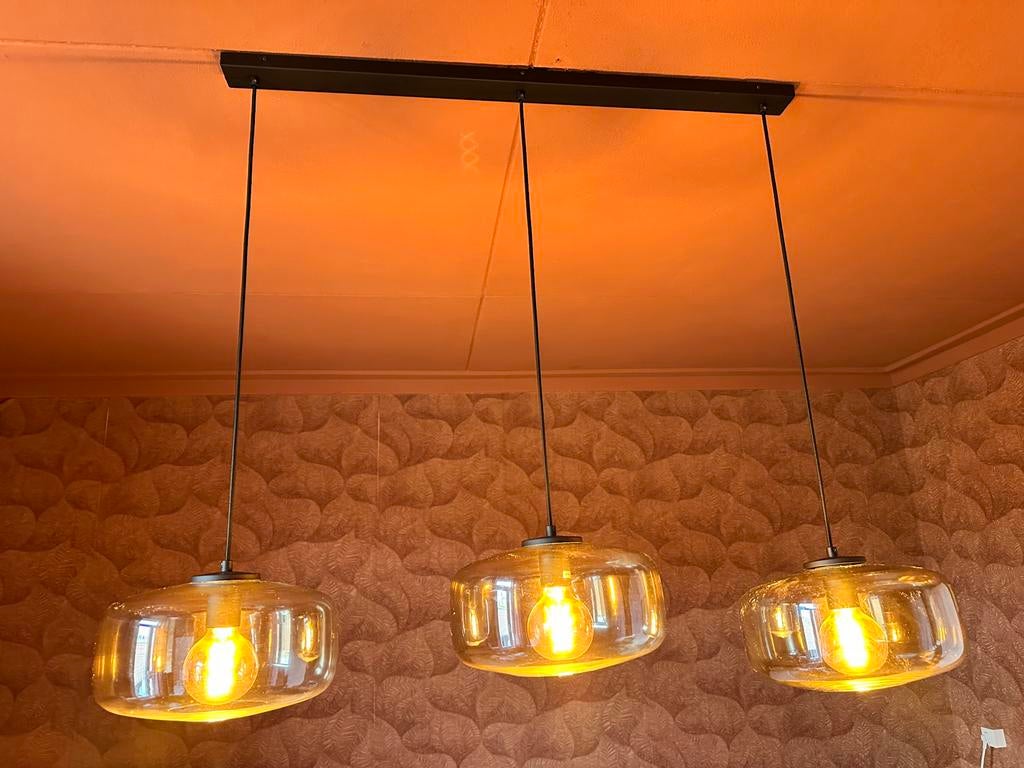 Goossens hanglamp Flair 3 lampen in lengte verstelbaar, Huis en Inrichting, Lampen | Hanglampen, Ophalen of Verzenden, Zo goed als nieuw