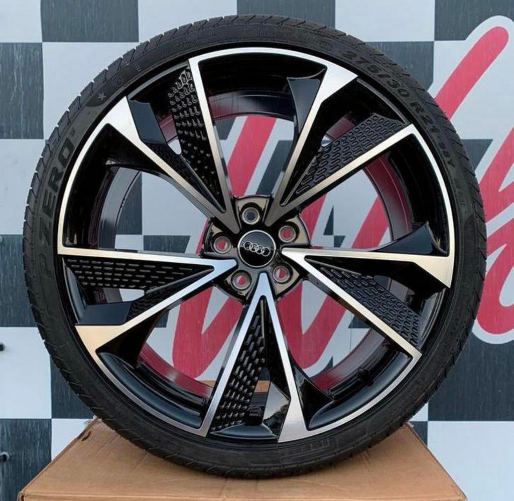 21 inch Audi A6 C8 velgen C7 A7 5x112 + continental Q3 Q5, 265 mm, Banden en Velgen, Nieuw, Zomerbanden