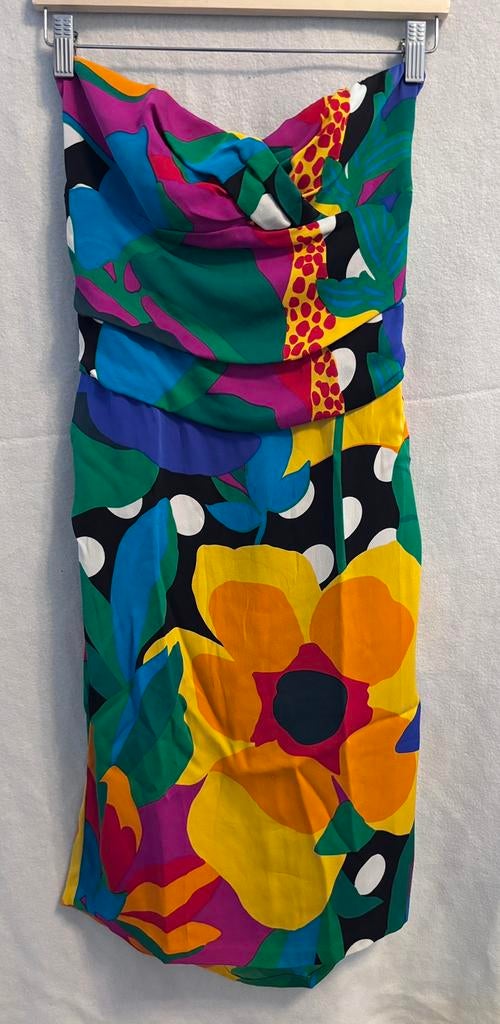 Diana von Furstenberg CALIDA Strapless Dress Tropical size14, Kleding | Dames, Jurken, Overige kleuren, Maat 42/44 (L), Ophalen of Verzenden