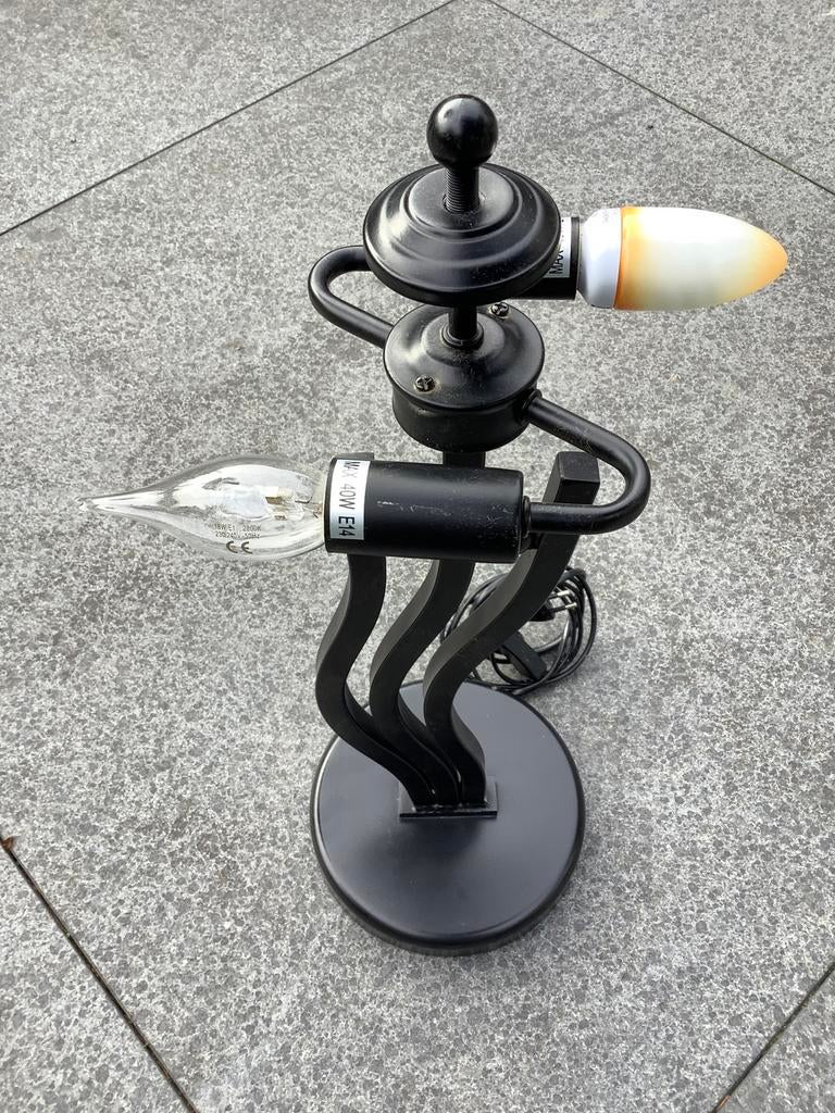 Jan des Bouvrie lamp in art deco stijl - zonder lampenkap, Huis en Inrichting, Lampen | Tafellampen, Ophalen, Gebruikt, Metaal