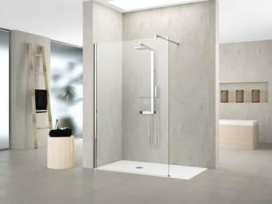 Novellini Kuadra H 40 Inloopdouche, Ophalen, Nieuw, Glas, Douche