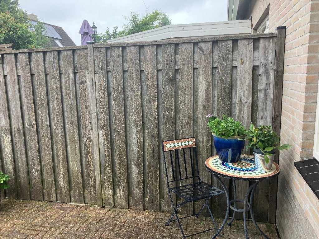 Schutting 6 panelen gratis, Tuin en Terras, Ophalen, Minder dan 3 meter, Hout, 1 tot 2 meter
