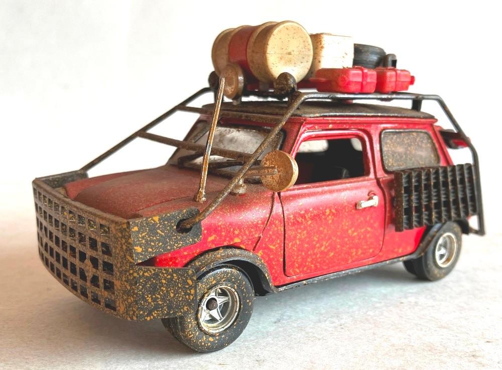 Mini Cooper Rally rood Polistil 582., Hobby en Vrije tijd, Modelauto's | 1:24, Gebruikt, Auto, Overige merken, Ophalen of Verzenden