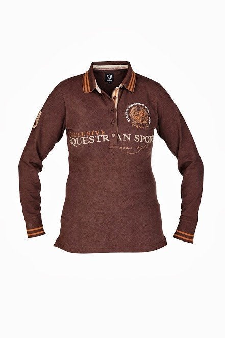 Bruine Horka Escape polo lange mouwen maat 164, Dieren en Toebehoren, Sierdetails, Kinderen, Nieuw, Ophalen of Verzenden