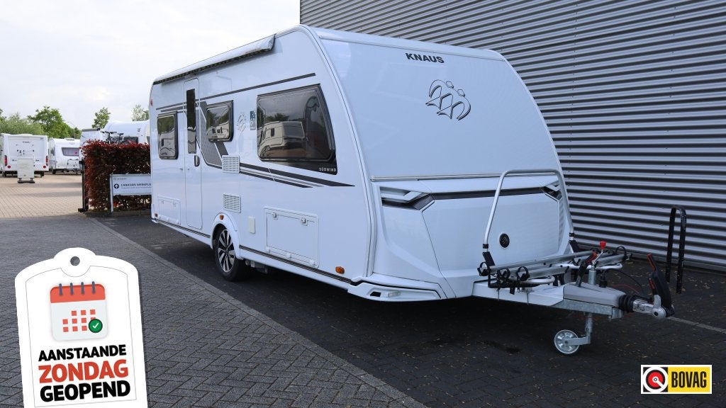 Knaus Sudwind 60 Years 500 EU mover + dakairco, Schokbreker, Rondzit, Bedrijf, 5 tot 6 meter
