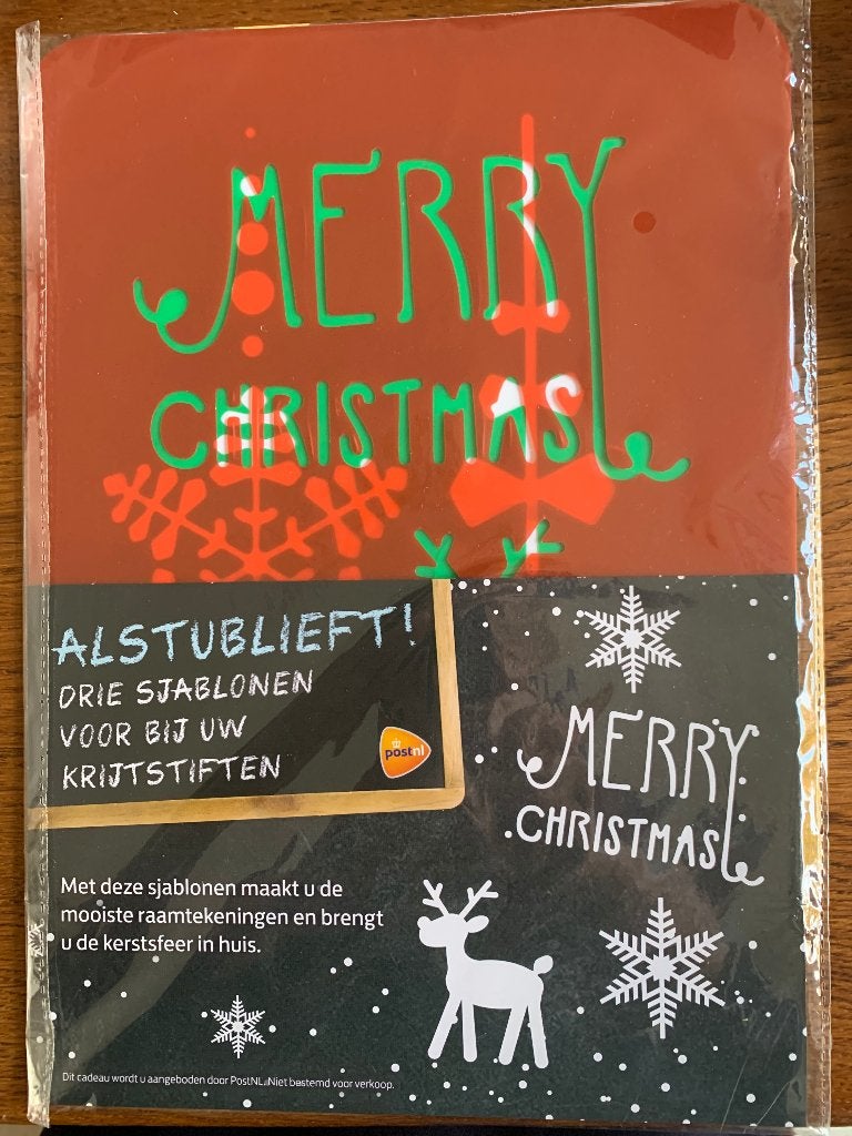 3 'Sjablonen voor Raamdecoraties' "Kerst" Nieuw, Diversen, Kerst, Ophalen of Verzenden, Nieuw