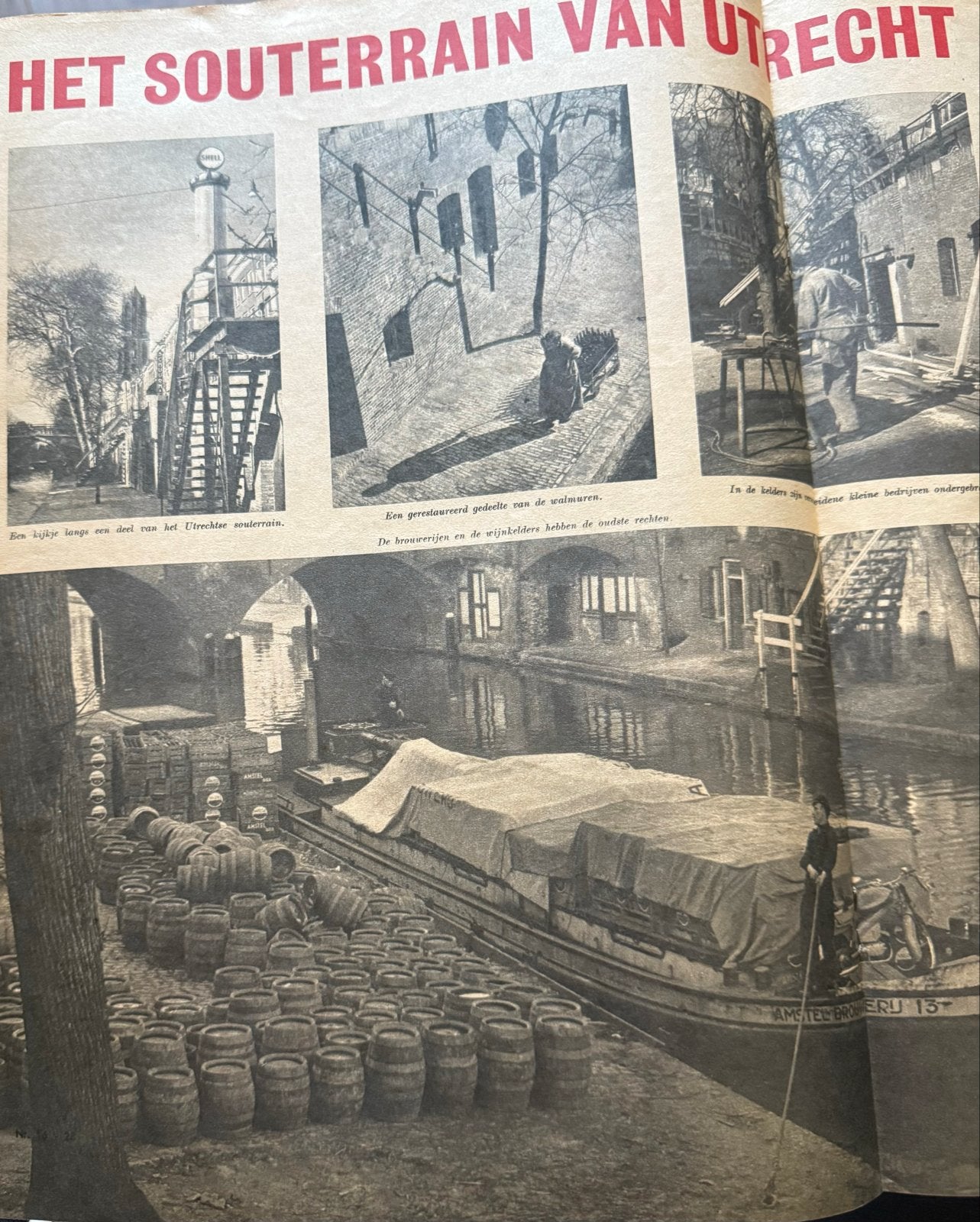 Oude Gracht Utrecht: Kelders en Grachten - Artikel uit 1957, Boeken, Ophalen of Verzenden, Gelezen, Overige typen