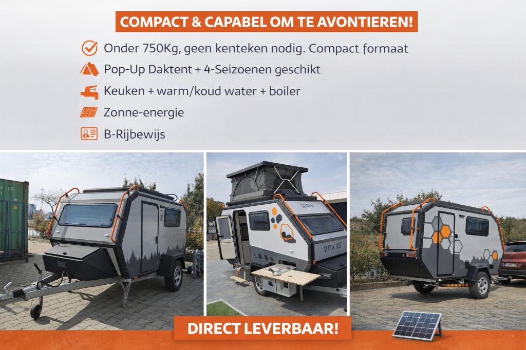 Off-Road Caravan | <750kg | 4-Seiz | Vol Opties, Caravans en Kamperen, Caravans, Overige merken, Rondzit, Bedrijf, Tot en met 3