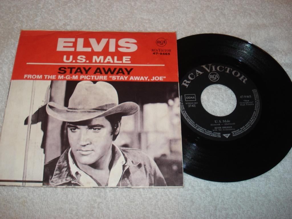 Elvis Presley    U S Male    / Stay Away  Dtslnd    Orgineel, Ophalen of Verzenden, Zo goed als nieuw, Pop