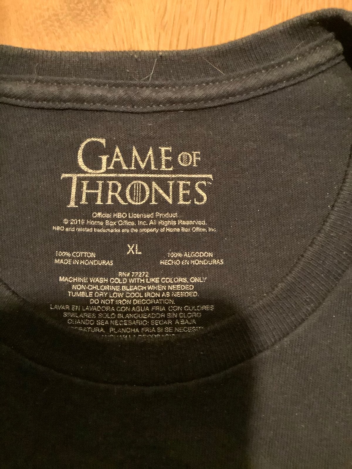 Speciale uitgave NY Yankees / Game of Thrones T-shirt, Ophalen of Verzenden, Gedragen, Maat 56/58 (XL), Zwart