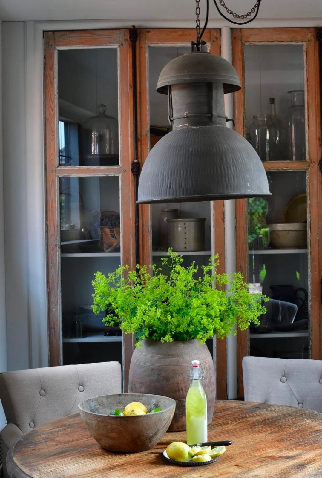 TE KOOP HK LIVING HANGLAMP., Ophalen, Zo goed als nieuw, Metaal, E27 (groot)