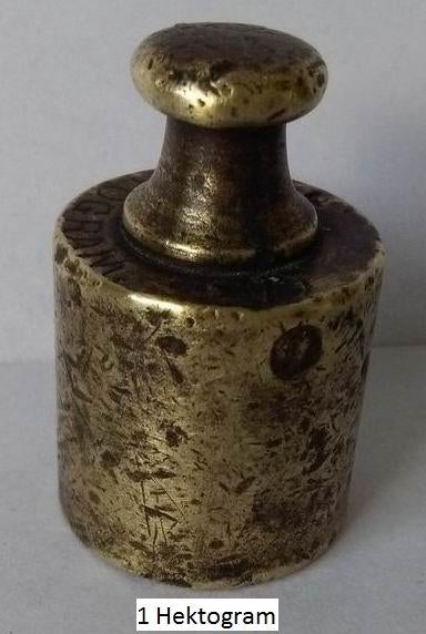 Knopgewicht 1 Hektogram, Ophalen of Verzenden
