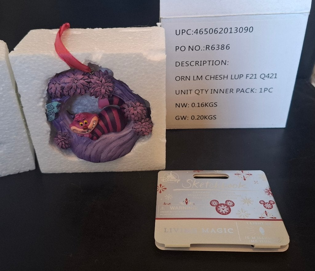Disney Cheshire Cat sketsbook Ornament 2021, Verzamelen, Ophalen of Verzenden, Overige figuren, Zo goed als nieuw, Overige typen
