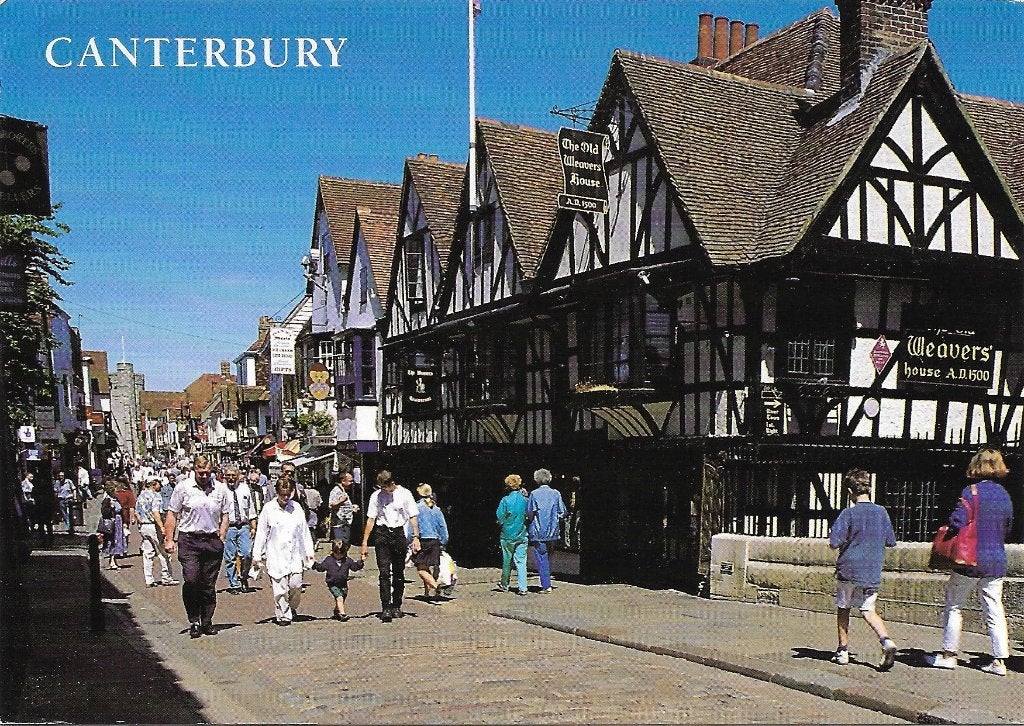 Ansichtkaart  	Canterbury (Eng)	Weavers	& St Peter's Street, Verzenden, 1980 tot heden, Gelopen, Engeland