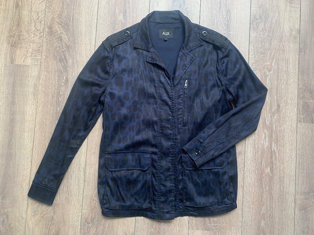 Alix the Label dun jack vest blauw zwart S/36, Alix the label, Zo goed als nieuw, Maat 36 (S), Verzenden