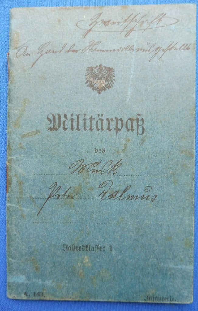WOI Duitse Militärpaß: Verdun/Maschinen Gewehr Kompagnie, Verzamelen, Militaria | Algemeen, Verzenden, Landmacht, Duitsland, Overige typen