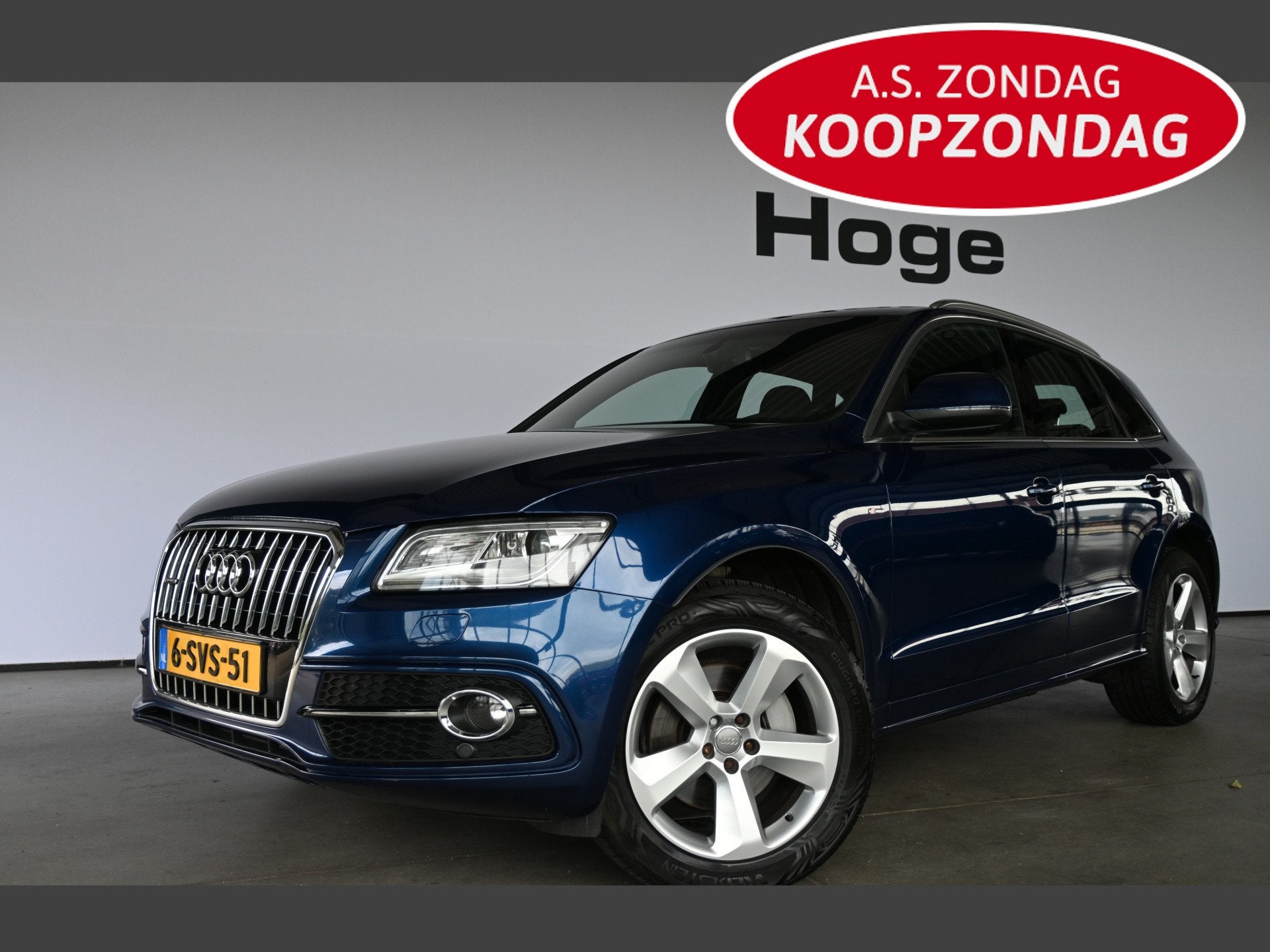 Audi Q5 3.0 TDI quattro S-line Clima Cruise control Navigati, Auto's, Audi, Automaat, Euro 5, Gebruikt, Blauw