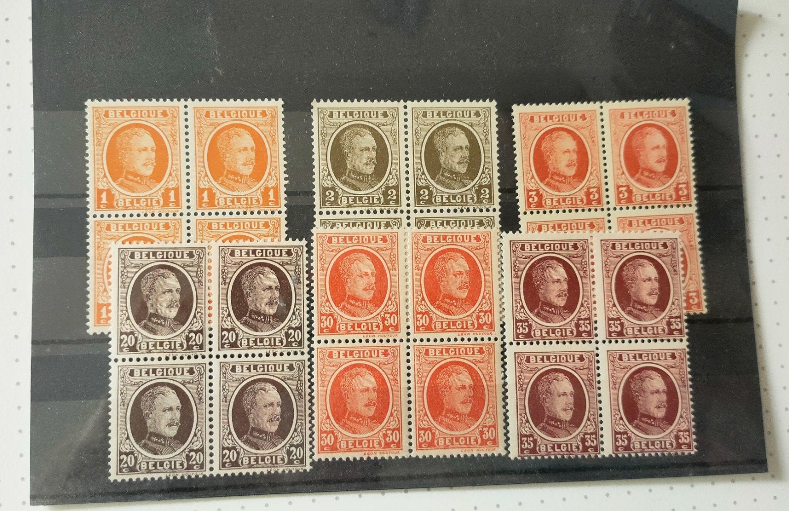Belgische Postzegels Koning Albert I - Diverse Waarden, Ophalen of Verzenden, Frankeerzegel, Gestempeld, Staatshoofden