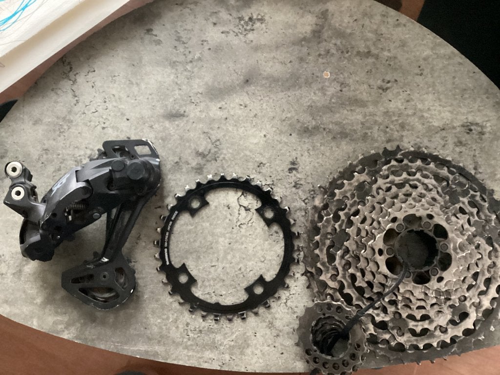 11 speed di2 deore xt set, Fietsen en Brommers, Gebruikt, Ophalen of Verzenden, Derailleur of Ketting, Aluminium