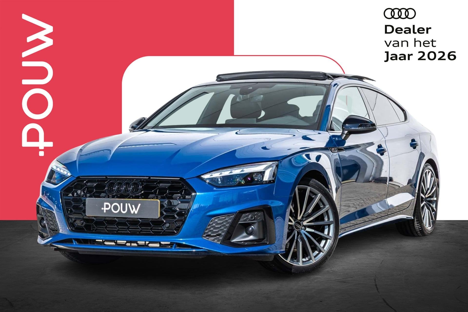 Audi A5 Sportback 35 TFSI 150pk S edition Competition | Pano, Auto's, Gebruikt, 4 cilinders, Blauw, Origineel Nederlands