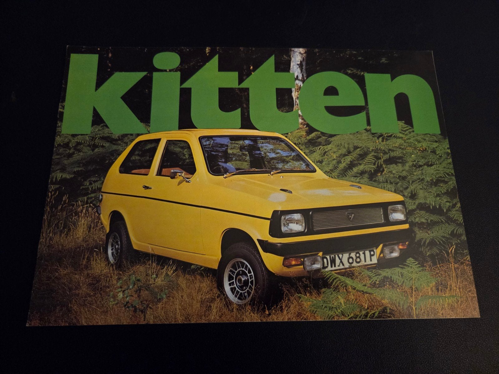 Brochure Reliant Kitten 1977, Ophalen of Verzenden, Zo goed als nieuw, Overige merken
