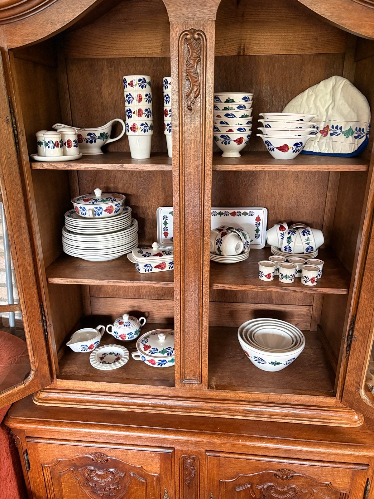 Uitgebreid Boch Frères 'Boerenbont' servies - Handgeschilder, Ophalen