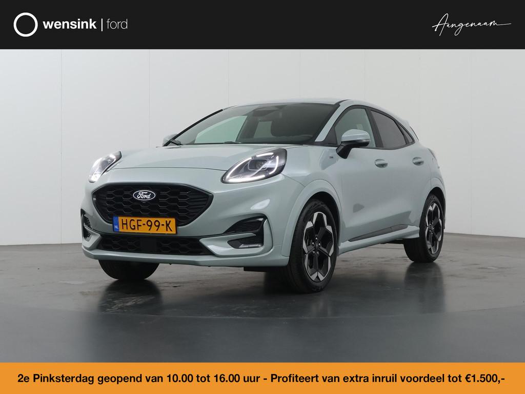 Ford Puma 1.0 EcoBoost Hybrid ST-Line X | Trekhaak | Winterp, Auto's, Ford, Voorwielaandrijving, 125 pk, Leder en Stof, Origineel Nederlands