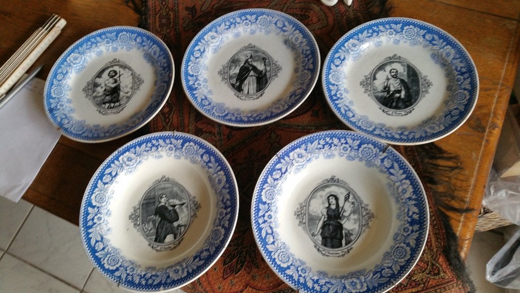 verschillende borden met christelijke figuren, Antiek en Kunst, Ophalen of Verzenden