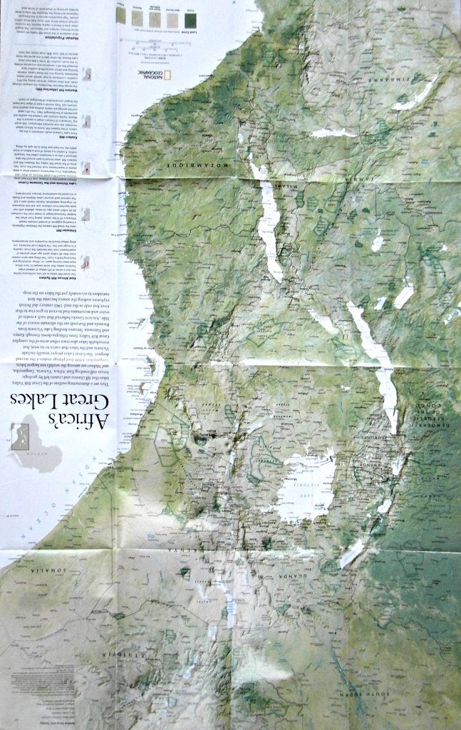 Kaart AFRICA’S GREAT LAKES, Ophalen of Verzenden, 1800 tot 2000, Nederland, Landkaart