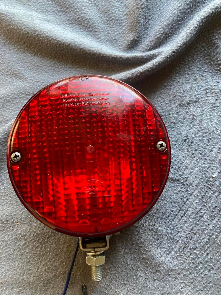 Oldtimer 1 Hella rode mistlamp diameter 13 cm, Ophalen of Verzenden, Gebruikt