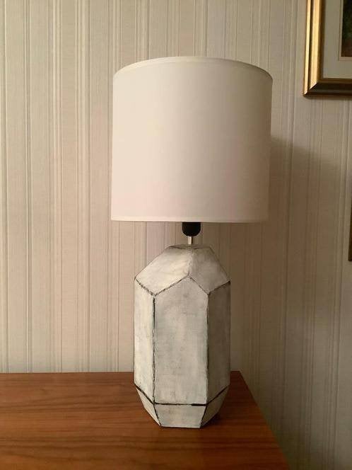 designlamp tafellamp schemerlamp keramiek lampvoet wit, Ophalen, Overige materialen, Overige merken, Met kap