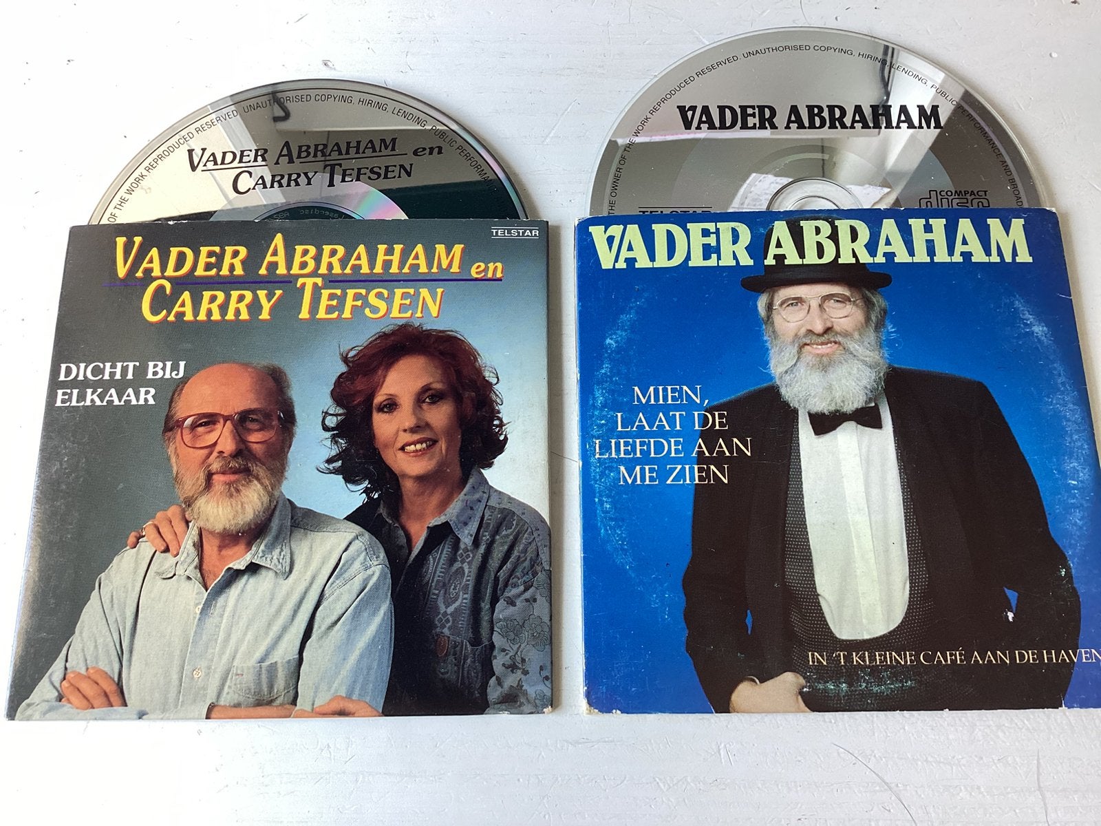 2 cd singles Vader Abraham (Telstar), Verzenden, Zo goed als nieuw, Nederlandstalig