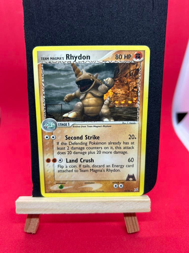 Team Magma’s Rhydon 22/95 EX Aqua vs Magma, Ophalen of Verzenden, Zo goed als nieuw