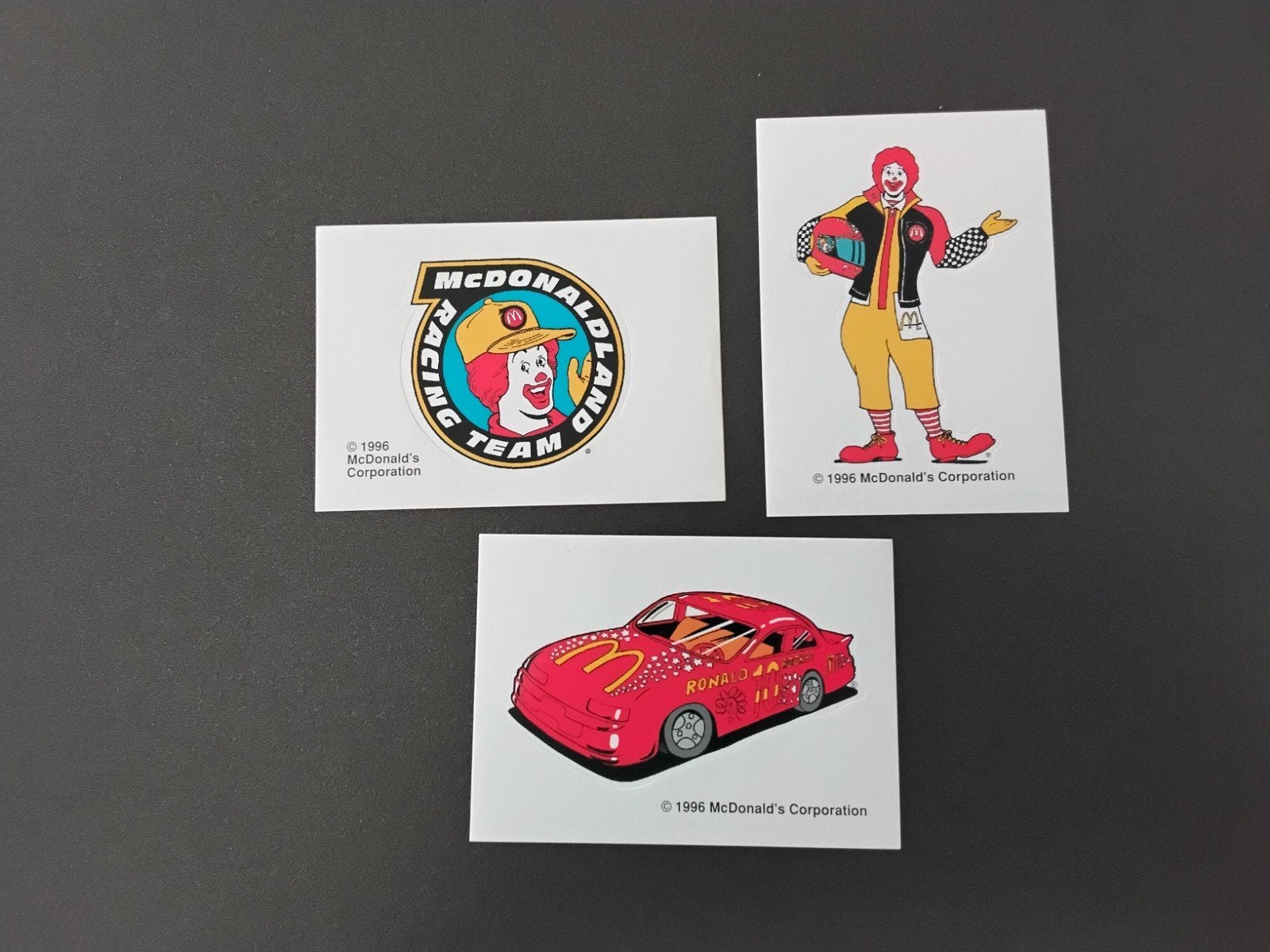 McDonald's Racing Team Stickers 1996 - Ronald McDonald, Ophalen of Verzenden, Gebruikt, Merk
