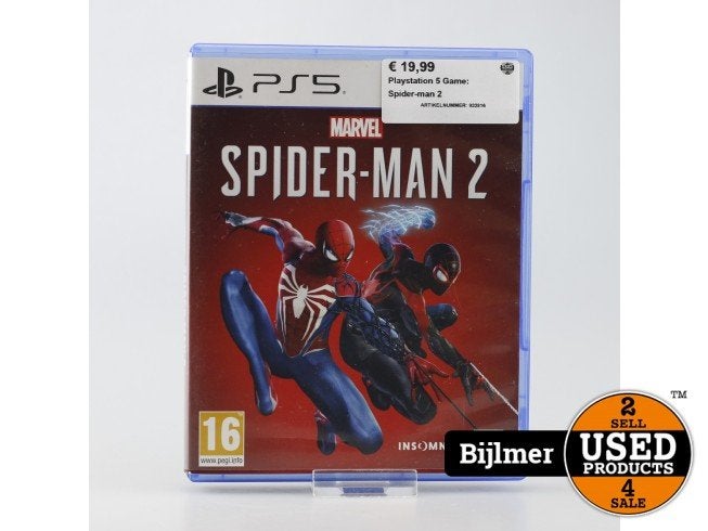 Playstation 5 Game: Spider-man 2, Sony, Zo goed als nieuw, Support@sony.com, 1-7-1 Konan, Minato-ku
Tokyo 108-0075
Japan