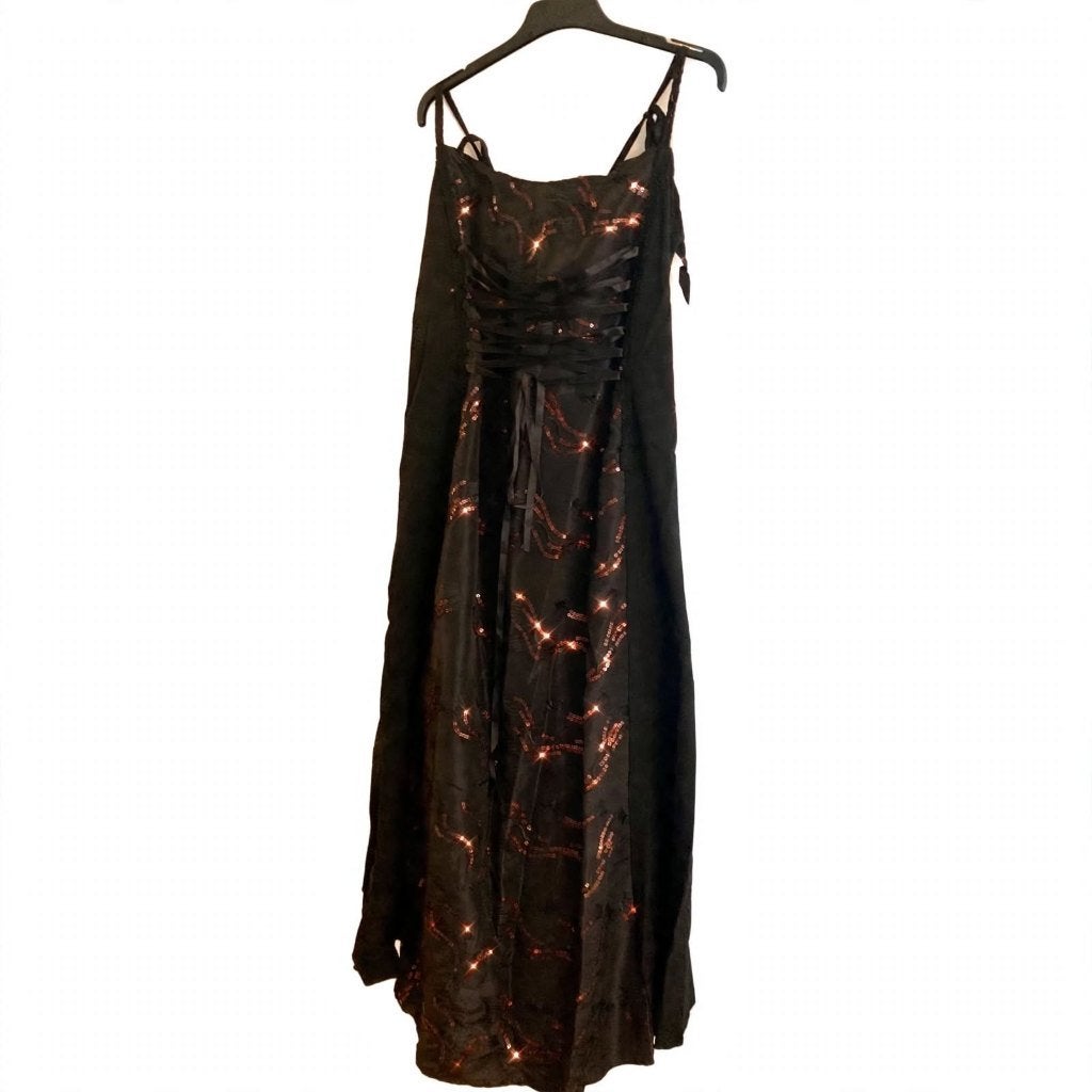 Gothic Lange Jurk Maat M / 130cm, Hobby en Vrije tijd, Ophalen of Verzenden, Zo goed als nieuw, Pak of Jurk