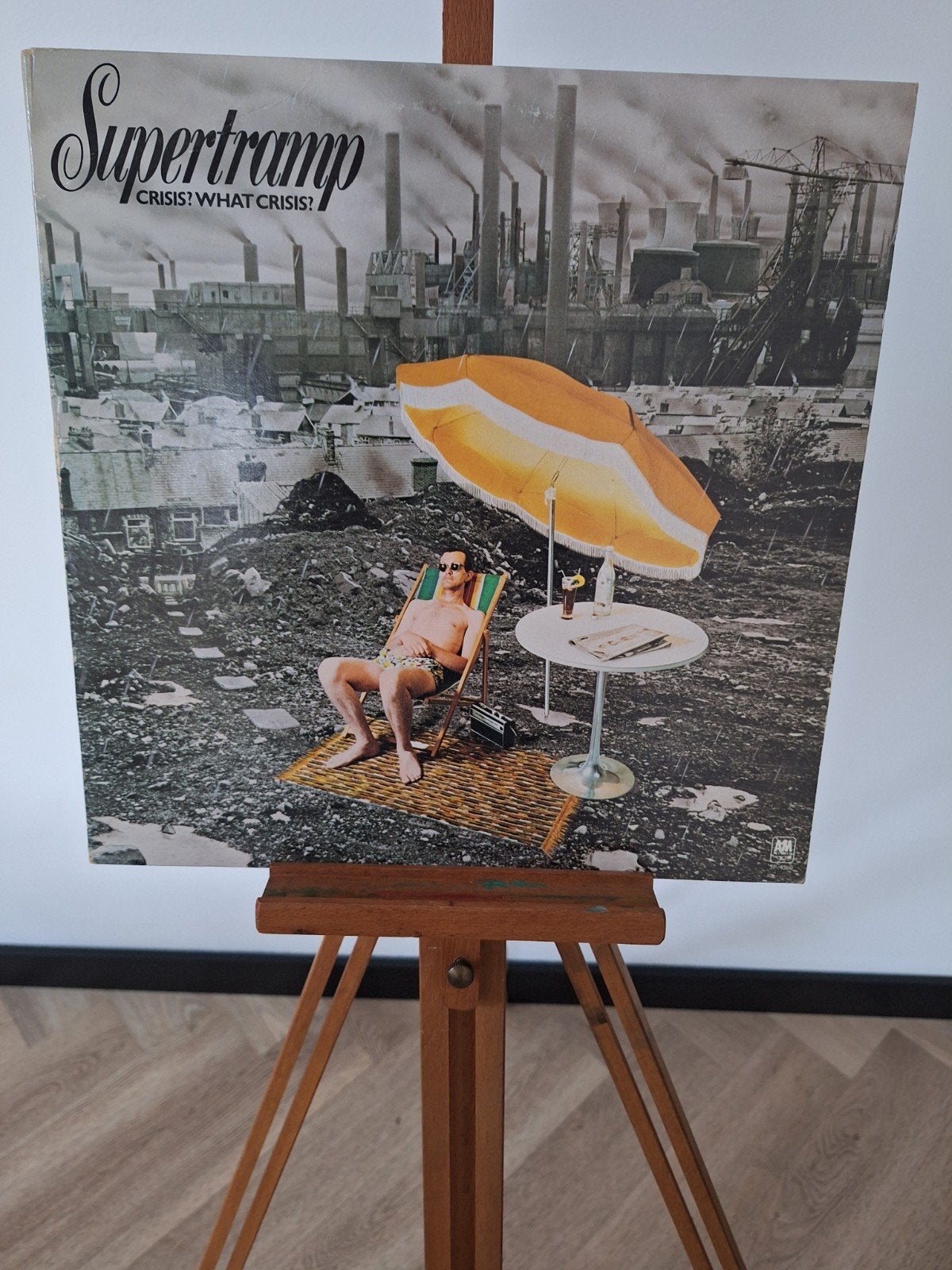 Supertramp - Crisis? What Crisis? LP 1975 met gele binnenh, Cd's en Dvd's, Vinyl | Pop, Inclusief binnenhoes, Ophalen of Verzenden