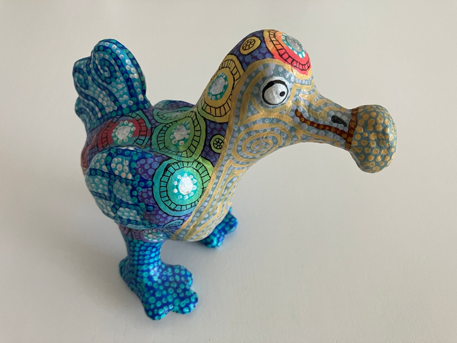 Unieke handgeschilderde Dodo - Manon Elmendorp  - "Cicero", Minder dan 20 cm, Ophalen of Verzenden, Handgemaakt, Beeld