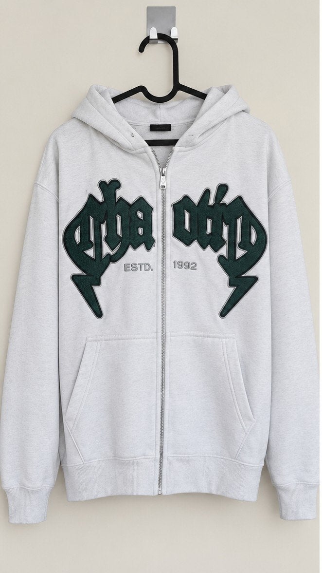 FSBN Relaxed Fit Hoodie met rits en print - Maat S, Ophalen of Verzenden, Zo goed als nieuw, FSBN